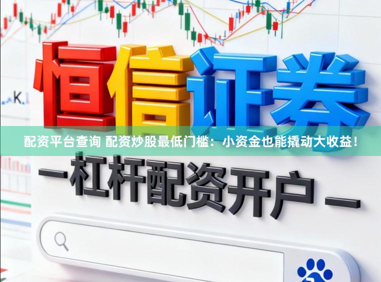 配资平台查询 配资炒股最低门槛：小资金也能撬动大收益！
